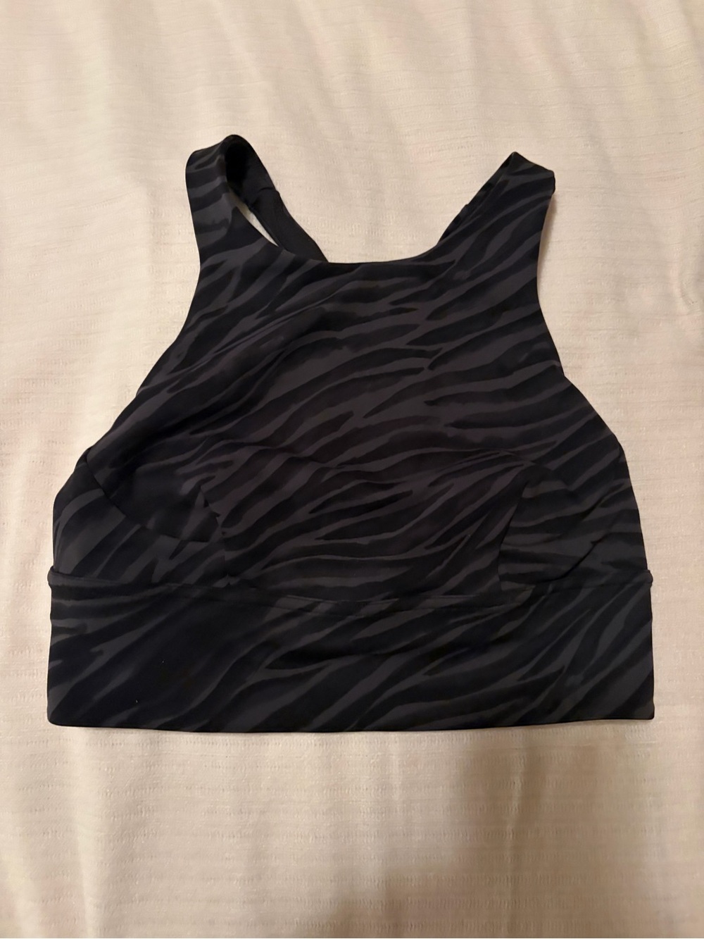 lululemon athletica Black Zebra-Print High Neck Sports Bra